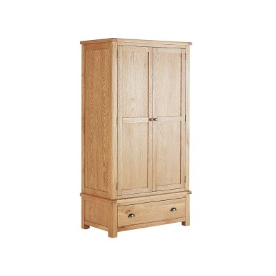 Habitat Kent 2 Door 1 Drawer Wardrobe - Oak & Oak Veneer