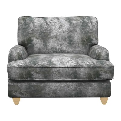 Heart of House Adeline Shimmer Fabric Chair - Silver