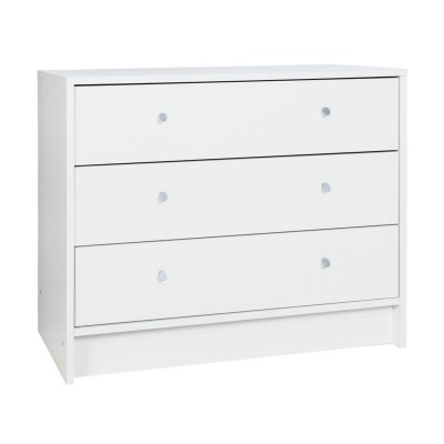 HOME New Malibu Wide 3 Chest of Drawers - Gloss White