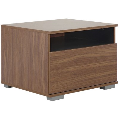 Hygena Modular Large Base Cabinet - Walnut / Graphite