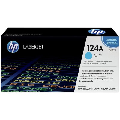 HP 124A Q6001A Original Cyan LaserJet Toner Cartridge
