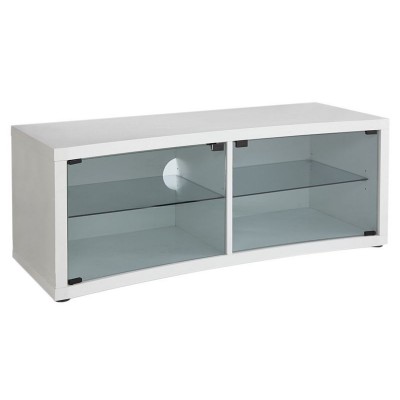 Hygena 2 Door Glass Front Curved TV Unit