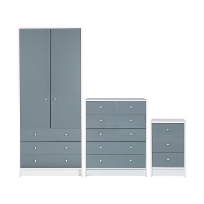 HOME Kids New Malibu 3 Piece Bedroom Package - Grey Gloss
