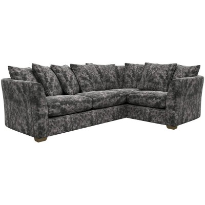 Libby Shimmer Fabric Right Hand Corner Sofa - Grey