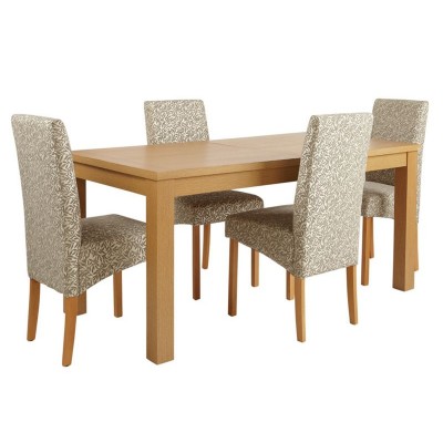 TC OO LINWOOD TBL 4FLORAL SKIRTED CHAIRS