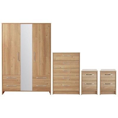 TC TILBURY 4 PIECE PACKAGE OAK EFFECT