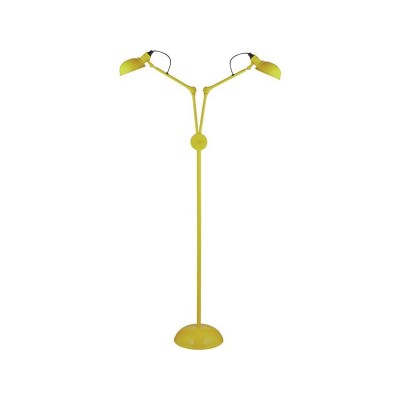 Habitat Tommy Twin Headed Metal Floor Lamp - Yellow