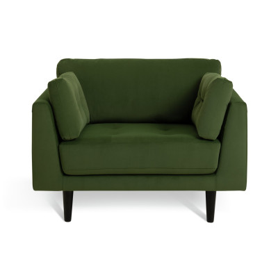 Habitat Kleo Fabric Cuddle Chair - Forest Green