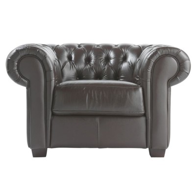 Collection Chesterfield Leather Chair - Antique Brown