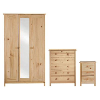 Argos Home Scandinavia 3 Piece 3 Door Wardrobe Set - Pine