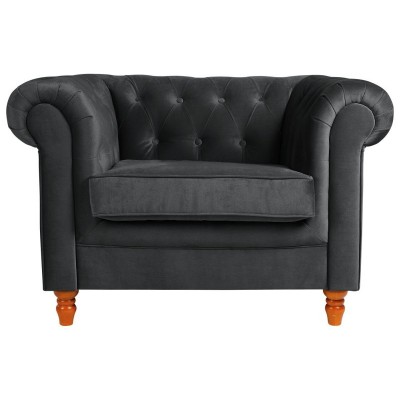 Collection Chesterfield Fabric Chair - Black