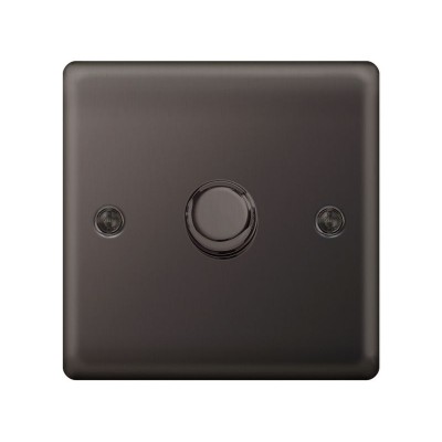 Masterplug Single 2 Way Dimmer Switch - Black Nickel