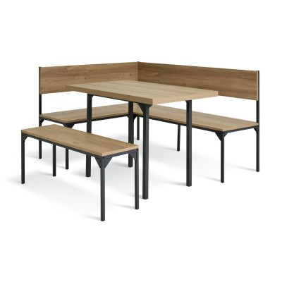 Argos Home Loft Living Dining Table & 2 Benches