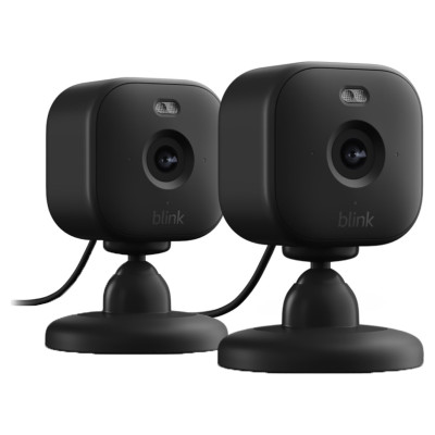Blink Mini 2 Plug-In CCTV Smart Security Camera Black 2 Pack