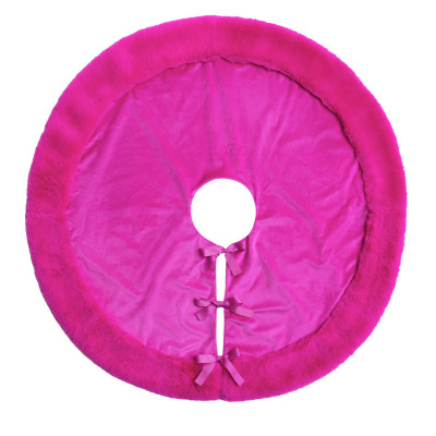 Pink Faux Fur Tree Skirt