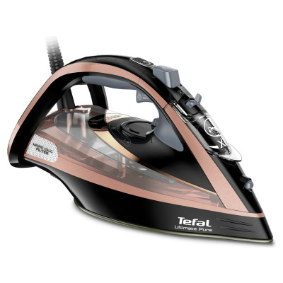 Tefal Ultimate Pure FV9845 Steam Iron - Black & Rose Gold