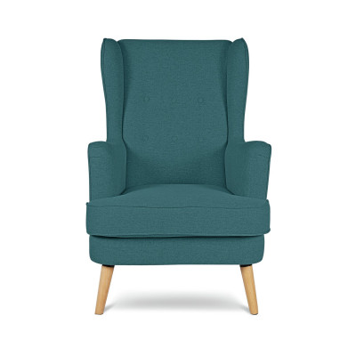 Habitat Callie Self Assembly Velvet Armchair - Petrol Blue
