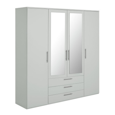 Argos Home Brisbane 4 Door 3 Drawers Wardrobe - Grey