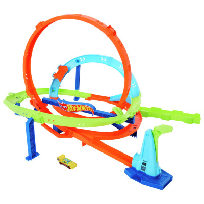 Hot Wheels Action Loop Cyclone Challenge Racing Track Set