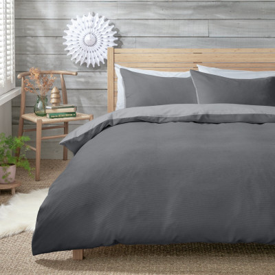 Habitat Cord Charcoal Bedding Set - Single