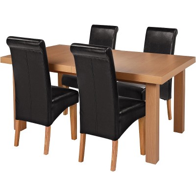Collection Wickham Extendable Table & 4 Chairs - Black