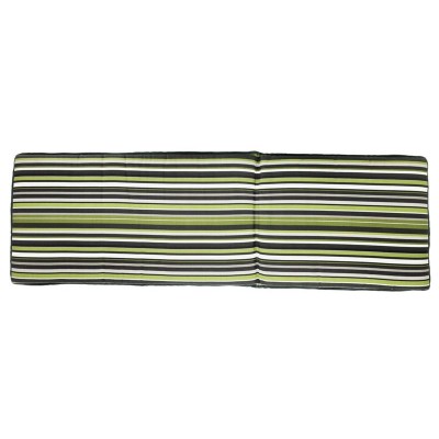 HM GREEN STRIP SUNBED CUSHION
