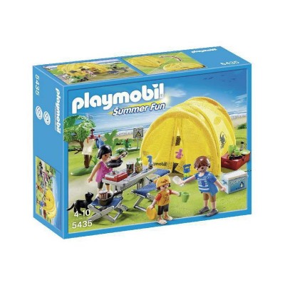 PLAYMOBIL FAMILY WITH CAMPING TENT