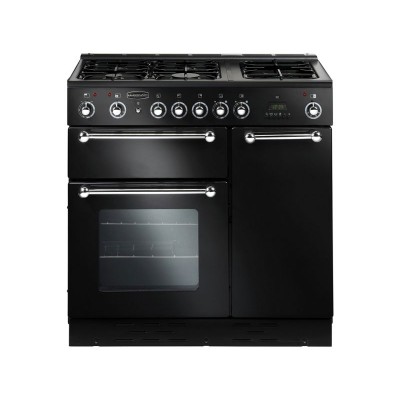 Rangemaster RMS90ULDFFBL Dual Fuel Range Cooker - Black