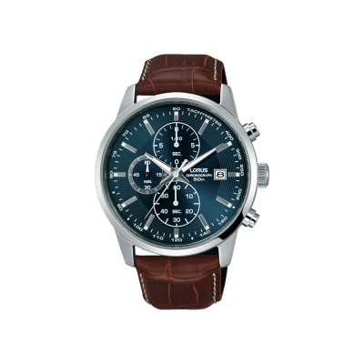 Lorus Men's Chronograph Brown Leather Strap Watch