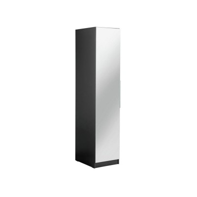 Argos Home Sandon Single Door Wardrobe - Black and Mirrored