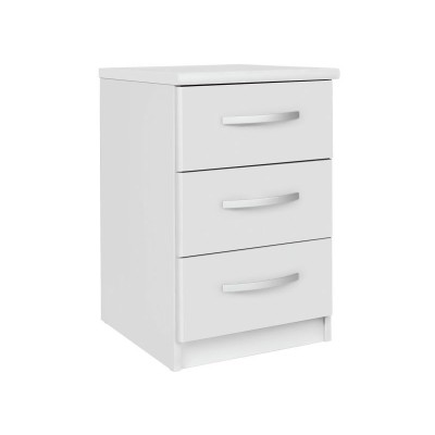 Argos Home Hallingford 3 Drawer Bedside Table - White
