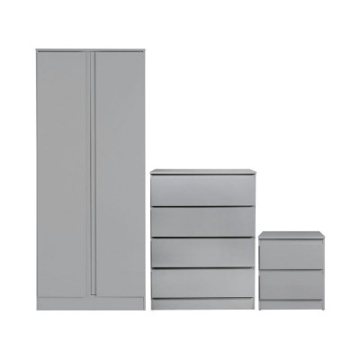 HYGENA LARVIK 3 PIECE PKG GREY GLOSS
