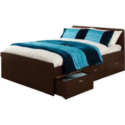 OAKDALE SINGLE BED WITH STORAGE  WALNUT 