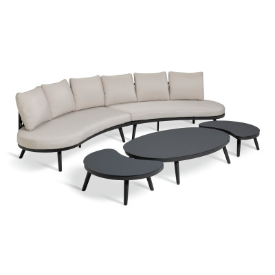 Habitat Santorini 6 Seater Rattan Effect Garden Sofa Set