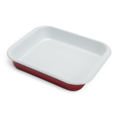 Habitat 28cm Enamel Roaster - Red