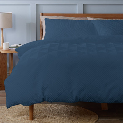 Argos Home Heatset Navy Bedding Set - Superking