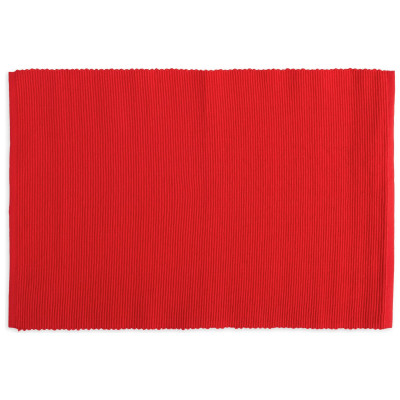 Habitat Red Ribbed 4pk Placemats
