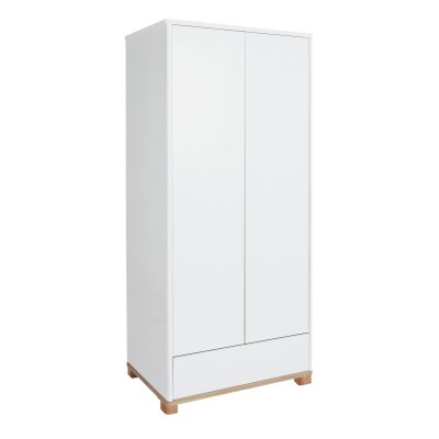 Hygena Finn 2 Door 1 Drawer Wardrobe - White Gloss