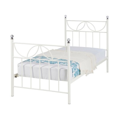 HOME Crystal Single Bed Frame - Ivory