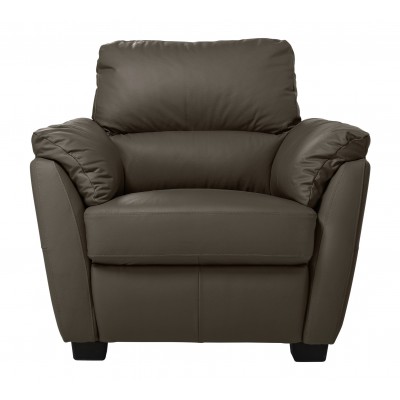 Argos Home Trieste Leather Armchair - Dark Brown