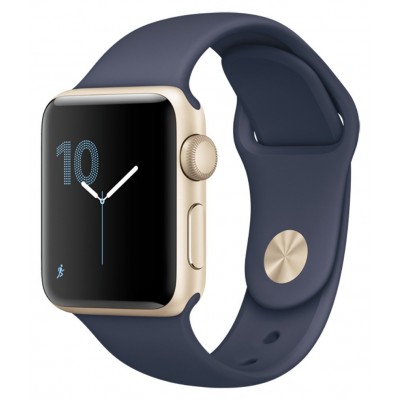 Apple Watch S2,38mm Gold Aluminium Case/Blue Sport Band