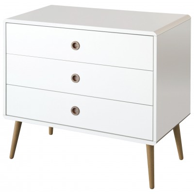 Softline 3 Drawer Chest - White