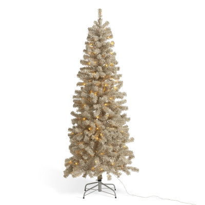 Habitat 6ft Pre lit Snowy Christmas Tree - Beige