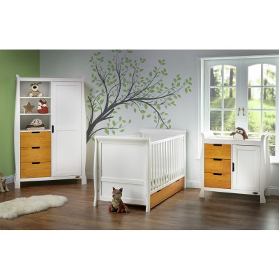 Obaby Stamford 3 Piece Room Set - White with Country Pine