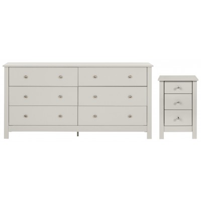 HAB OSAKA BEDSIDE 3+3 DRW PKG SOFT GREY
