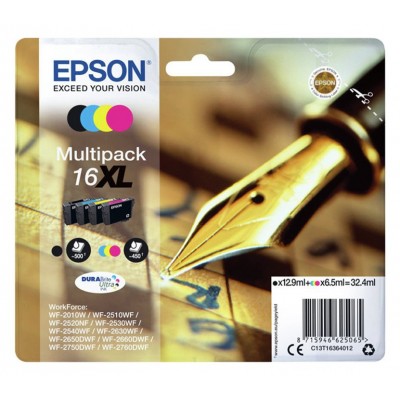 Epson Pen 6.5 ml Black C/Y/M Ink Cartridges