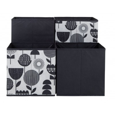 Argos Home Set of 4 Skandi Squares Boxes - Floral