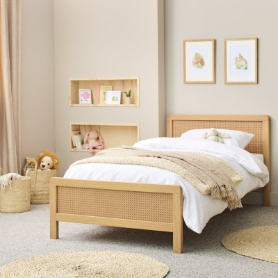 Habitat Norah L Shaped Single Bunk Bed- White & Oak