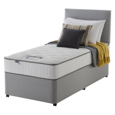 Silentnight Middleton Light Grey Memory Divan - Single
