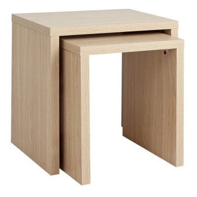 Argos Home Oscar Nest of 2 Tables - Oak Effect